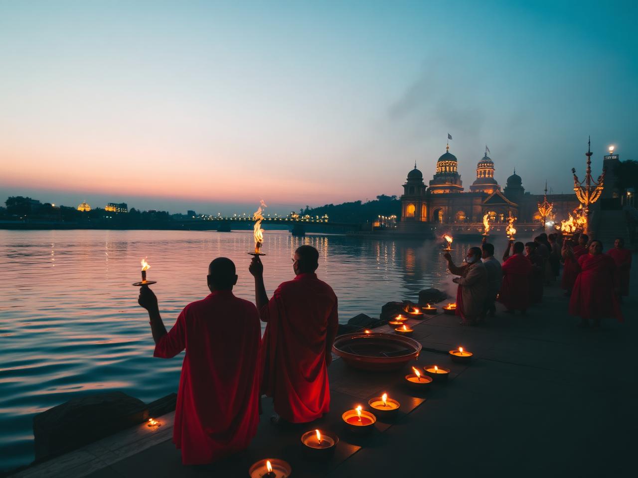 Shipra Aarti at Ram Ghat, Ujjain